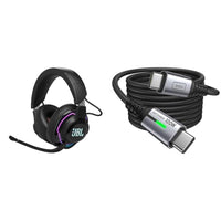 Thumbnail for JBL Quantum 910 Over-Ear Gaming Headphones – Wireless 2.4 GHz & INIU USB C Cable, 100W [2m] PD3.0 Fast Charging Cable USB C to USB C on Sale