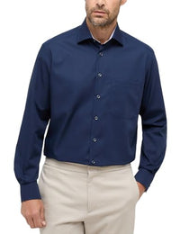 Thumbnail for ETERNA Comfort Fit Hemd Langarm Button Down Kragen Karo blau im Sale