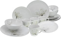Thumbnail for CreaTable, 25874, Magnolia white series, 16-piece dinnerware set, porcelain combination service, dishwasher and microwave safe, Made in Europe on sale