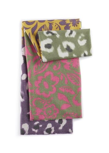 CODELLO Damen Kaschmirweicher Schal mit gedrucktem Leo-Blumen-Mix im Sale