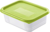 Thumbnail for Rotho Domino set of 4 freezer containers 0.5l with lid, plastic (PP) BPA-free, green/transparent, 4 x 0.5l (15.7 x 11.8 x 5.5 cm) on sale