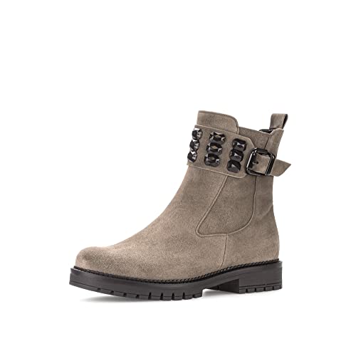 Gabor Damen Chelsea Boots, Frauen Stiefeletten,Wechselfußbett,Komfortable Mehrweite (H),Stiefel,Booties,braun (Mel.),38.5 im Sale