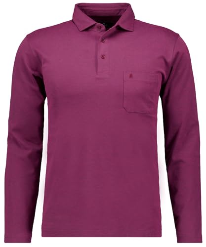 RAGMAN men's softknit polo with Kent collar L, Berry-620 on sale