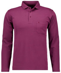 Thumbnail for RAGMAN men's softknit polo with Kent collar L, Berry-620 on sale