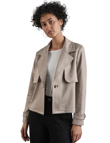 STREET ONE Damen A212413 Kurzer Trenchcoat, Breezy Beige, EU im Sale