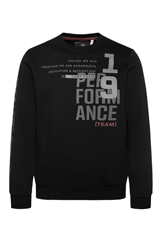 Camp David Herren Sweatshirt mit Athleisure Prints Winter Red 4 im Sale