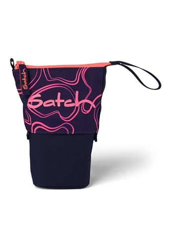 satch Pencil Slider extra large including divider, zippered compartment, pen holder, set square, window for timetable, Pink Supreme - Pink on sale