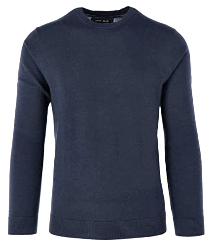 Marvelis long-sleeved round-neck pullover made of merino wool midnight blue on sale