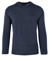 Thumbnail for Marvelis long-sleeved round-neck pullover made of merino wool midnight blue on sale