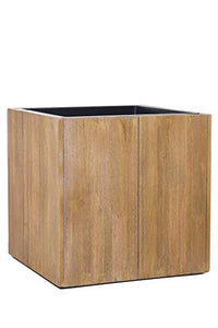 Thumbnail for VIVANNO Planter Flower Pot Cube Wooden Block Brown - 43x43x43 on Sale