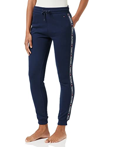 Tommy Hilfiger Damen Jogginghose Sweatpants Lang, Blau (Navy Blazer), im Sale
