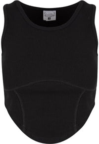 Thumbnail for Karl Kani Damen KW241-001-1 OG Corset Rib Top Black im Sale