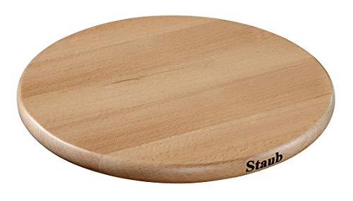 STAUB Magnetischer Untersetzer aus Holz, rund, 23 cm, Für alle magnetischen Töpfe und Pfannen, Buche im Sale