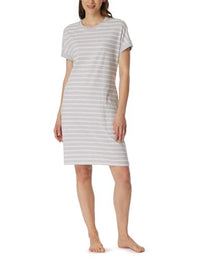 Thumbnail for Schiesser Damen Nachthemd Kurzarm weiche Baumwolle Bigshirt mit Taschen - Nightwear, Silbergrau-Mel._181251, 40 im Sale