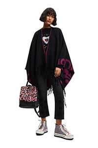 Thumbnail for Desigual Damen Poncho_logo Paris, 3016 Lilac, PONCHO, Rot, Einheitsgröße EU im Sale