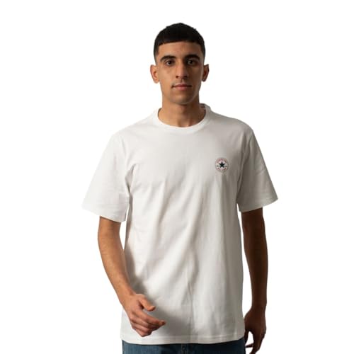 Converse T-Shirt Go-To Mini Patch White Size L Code 10026565-A01, White, L on Sale