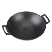 Thumbnail for LANDMANN Grill Wok | High-quality wok made of enameled cast iron (Ø cm) | Optimal heat distribution and heat retention | With a flattened base suitable for grill grates | 46 x 13.5 cm [Black] on sale