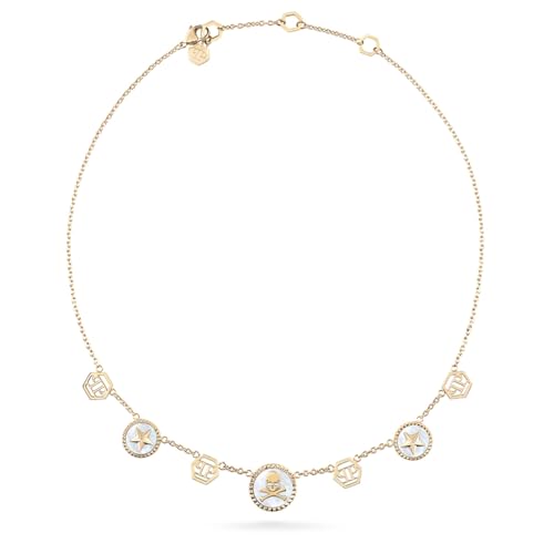 Philipp Plein Damen Kette Halskette Edelstahl IP Gold PLEIN MINI LOGO PJ2EA10NU im Sale