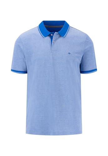 FYNCH-HATTON piquè polo shirt in two-tone look Strong Blue/ on sale