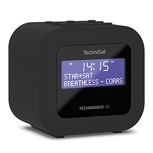 TechniSat TECHNIRADIO - DAB+ Radiowecker (DAB, UKW, Wecker mit zwei einstellbaren Weckzeiten, Sleeptimer, Snooze-Funktion, dimmbares LCD Display, USB Ladefunktion) schwarz im Sale
