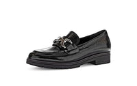 Thumbnail for Gabor Damen Slipper, Frauen Slip On,Best Fitting,Mokassins,Halbschuhe,Schlupfschuhe,schluepfschuhe,Loafer,schwarz(Altsilber),40.5 im Sale