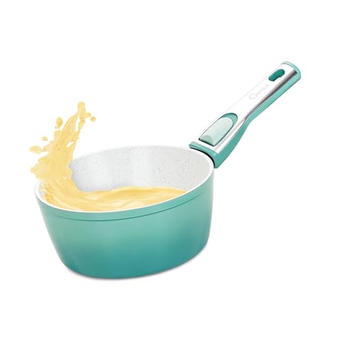 Cerafit Revolution Stielkasserolle 18 CM, kleiner Top mit Keramik Antihaftversiegelung, abnehmbarer Griff, Spülmaschinengeeignet, Thermo Speed Induktion Technik PFAS frei im Sale