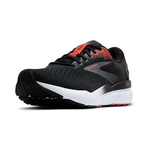 BROOKS Men's Ghost 16 Sneaker, Black/Ebony/Burnt Sienna, 44.5 EU on sale