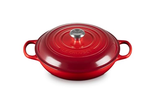 Le Creuset Signature Cast Iron Gourmet Professional Pot, Round, Ø 30 cm, 3.5 l, Suitable for all hob types including induction, 5.555 kg, Oven Red, 21180300902430 on Sale