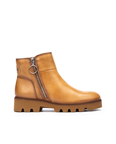 Pikolinos Flat Ankle Boots in Leather Salamanca for Women Color Beige on Sale