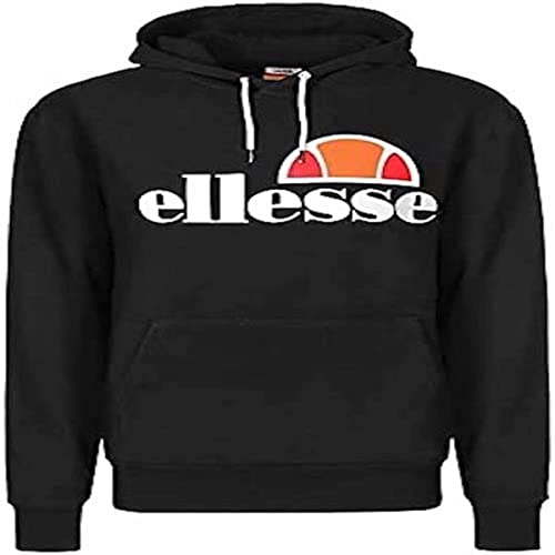 Ellesse Mens SL Gottero OH Hoody Sweatshirt, Black, LGE im Sale