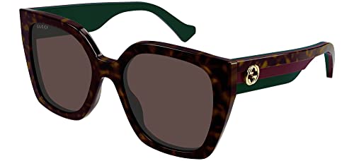 GUCCI Womens GG1300S Sunglasses, Havana-Havana-Brown, 55 on sale