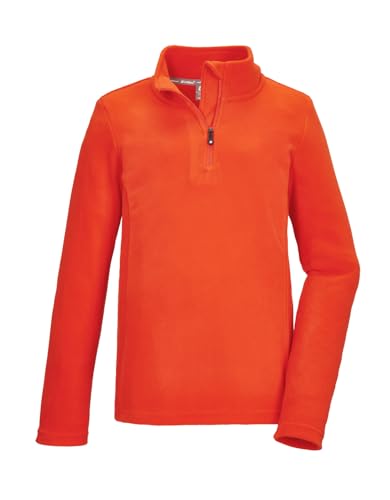 killtec Jungen Fleeceshirt mit Stehkragen und Reißverschluss KSW 184 BYS FLC SHRT, dunkelorange, 152, 40867-000 im Sale