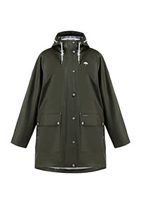 Thumbnail for Schmuddelwedda Damen Oversized Regenmantel Bridgeport, Dunkeloliv-271, / im Sale