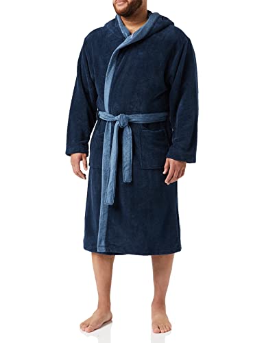 Schiesser Herren Bademantel Bademantel, Dunkelblau 803 I, 52 im Sale