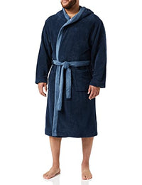 Thumbnail for Schiesser Herren Bademantel Bademantel, Dunkelblau 803 I, 52 im Sale