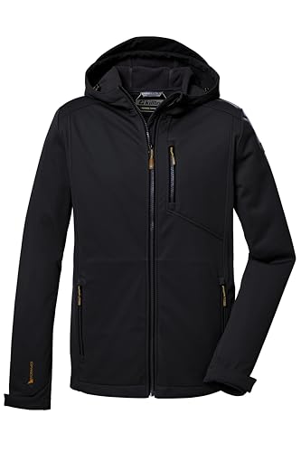 killtec Herren Softshelljacke/Outdoorjacke mit abzippbarer Kapuze KOS 320 MN SFTSHLL JCKT, schwarz, M, 41544-000 im Sale