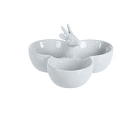 Thumbnail for Sompex - JULU, 3-compartment bowl small - ceramic, grey (31931) on sale