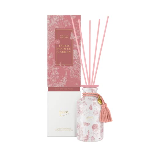 ipuro - Edition flower garden room fragrance - elegant air freshener for the home with fruity lemon and elegant rose - stylish fragrance sticks - exclusive room fragrance 240 ml, 0.748 kilograms on sale