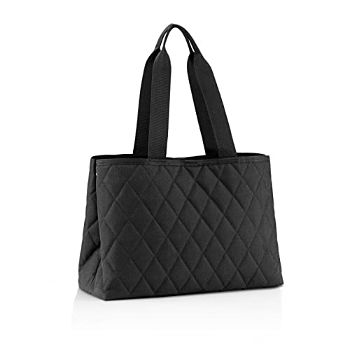 reisenthel classic shopper rhombus black Spacious shopping bag and elegant handbag in one Made of water-repellent material on sale