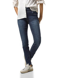 Thumbnail for CECIL Damen Style Vicky 1-Knopf 49 Jeans Slim Fit, Mid Blue Wash, 32W / 30 im Sale