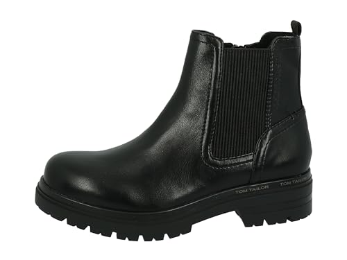 Tom Tailor Damen 4290506 Stiefelette, Black, 37 EU im Sale