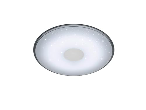 Trio Leuchten LED Deckenleuchte Shogun 628513001, Acryl weiß mit Star Light Effekt, Rand klar, 30 Watt, Fernbedienung Helligkeit und Lichtfarbe einstellbar, Nachtlicht Funktion, 42.5 x 42.5 x 6.0 cm im Sale
