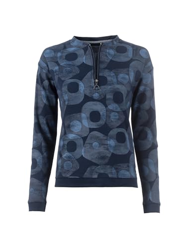 s'questo lightweight sweatshirt, all-over print, zip closure, loose, comfortable, blue navy Soquesto collection Love Letters on sale