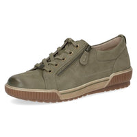 Thumbnail for CAPRICE women's low-top leather sneakers, green (Olive Nubuc), 39 EU on sale