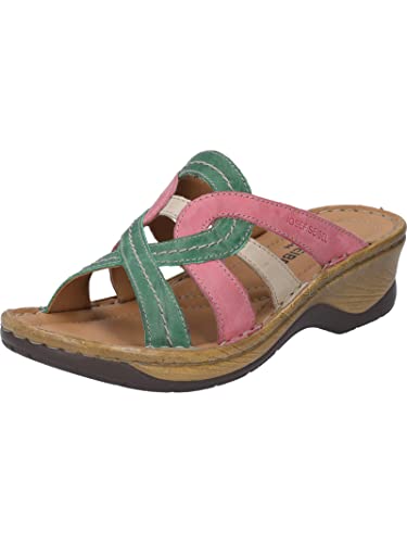 Josef Seibel Women's Catalonia 01 Mules, Women's Slip-On, Width G (Normal), Casual Shoes, Slip-On Shoes, Slides, Green (Fir-Multi), 36 EU on Sale