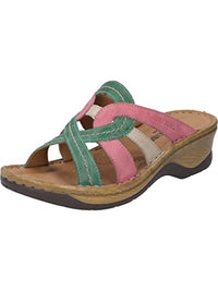 Thumbnail for Josef Seibel Women's Catalonia 01 Mules, Women's Slip-On, Width G (Normal), Casual Shoes, Slip-On Shoes, Slides, Green (Fir-Multi), 36 EU on Sale