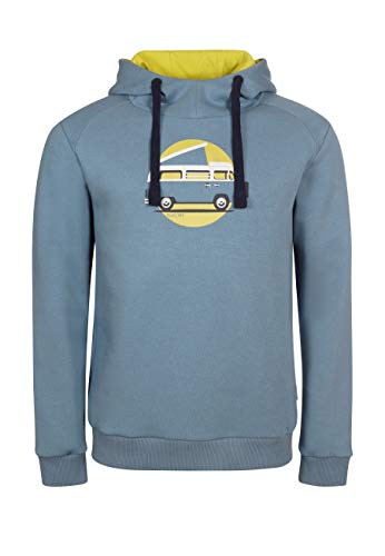 ELKLINE Men's Hoodie Team Player VW Bulli Print 1031093, Color: Black, on Sale