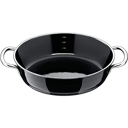 Silit Professional Serving Sauté Pan 28 cm, Silargan Pan 28 cm Sauté Pan, Roasting Pan, Casserole Dish 4.1 l, Silargan Functional Ceramic, High Rim, Induction, Black on Sale