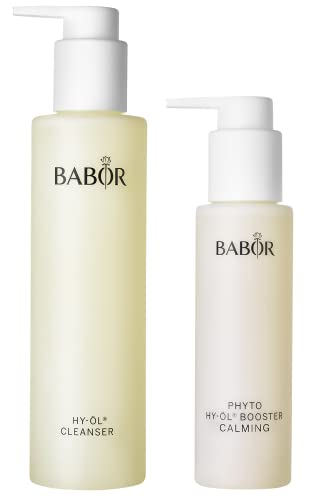 BABOR Cleansing Set for sensitive skin, with Hy-Oil Cleanser and Hy-Oil Booster Calming Herbal Extract, for deep pore cleansing, 2-piece set on sale