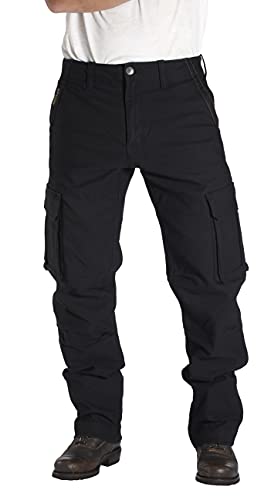 Rokker Black Jack Cargo Pantaloni da Moto in Tessuto (Nero, 30) im Sale